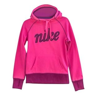 Nike Pink and Purple Women's Hoodie